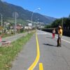 Sondrio. Operai al lavoro per la riqualificazione della Castellina e di viale dello Stadio