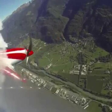 Guido Racioppoli, esibizione aerea acrobatica a Caiolo
