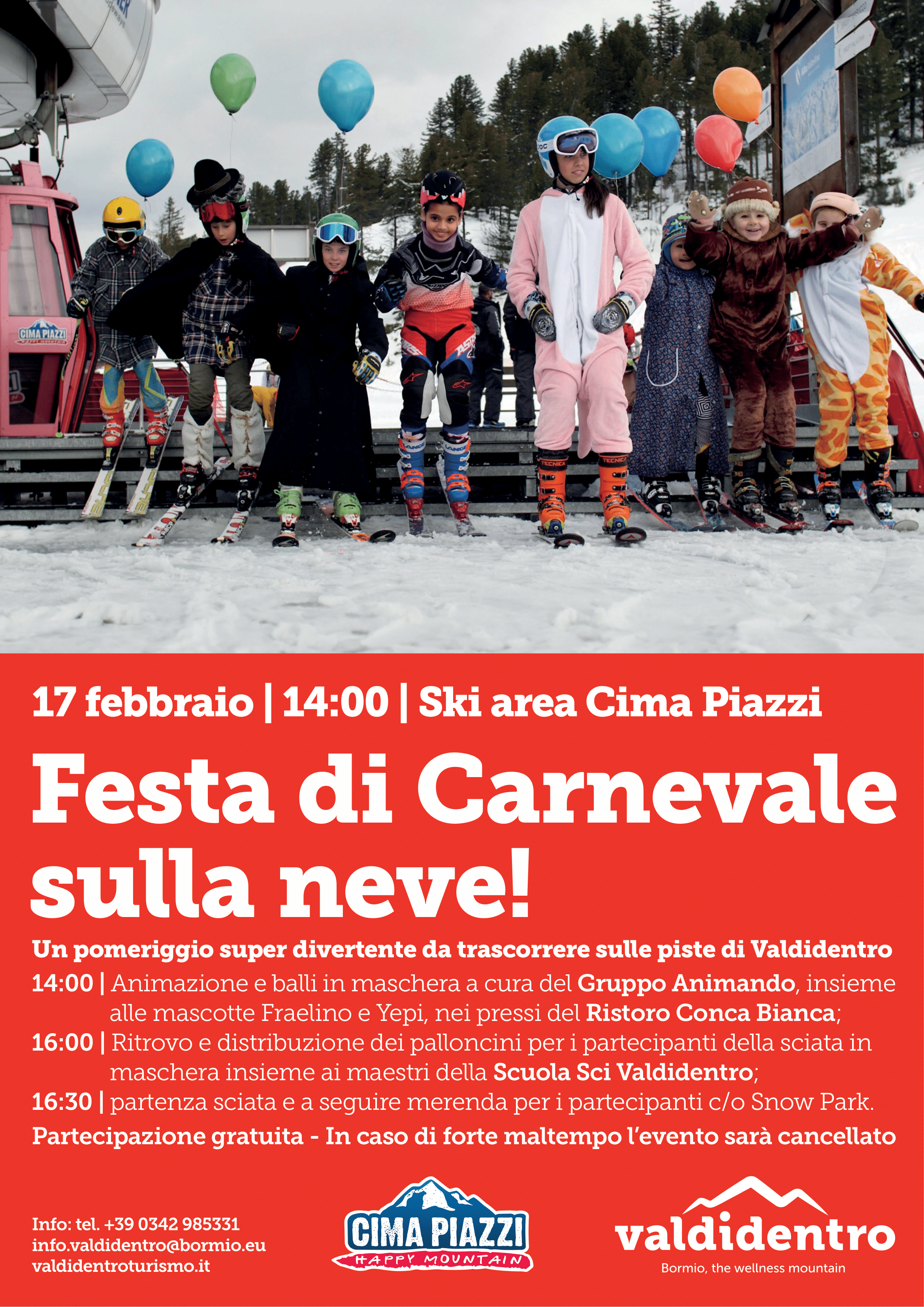 Un weekend di colori, maschere e risate: il Carnevale fa tappa a  Valdidentro!