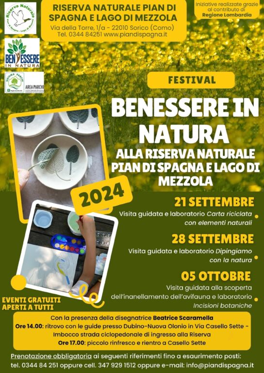 Benessere in natura Locandina RN Pian di Spagna e Lago di Mezzola 1