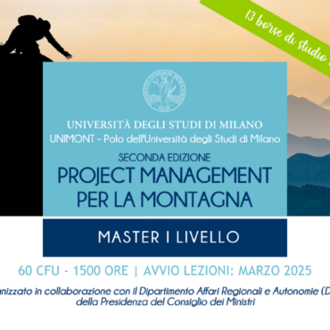 Master in Project Management per la Montagna.