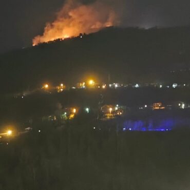 Gera Lario. Incendio nei boschi di Montemezzo