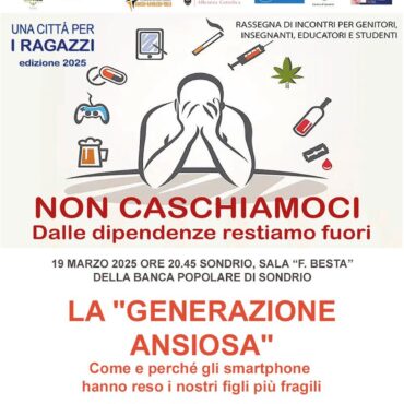 Conferenza a Sondrio sull’abuso degli smartphone e “la generazione ansiosa”