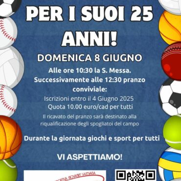 I primi 25 anni della PGS San Rocco: una giornata di sport, comunità e futuro