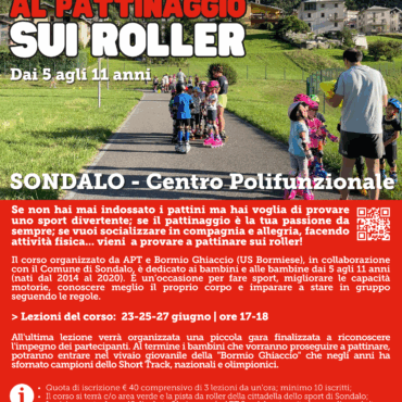 A Sondalo torna il corso di roller per bambini: sport, divertimento e socialità
