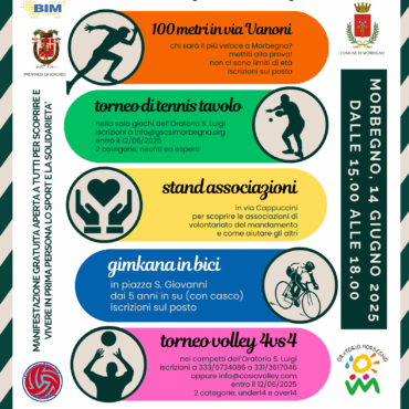 “Sport&Dono”: la grande festa per i 70 anni di AVIS Morbegno e GS CSI Morbegno