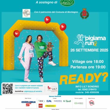 Pigiama Run Morbegno 2025: confermata la corsa solidale del 26 settembre nonostante il meteo