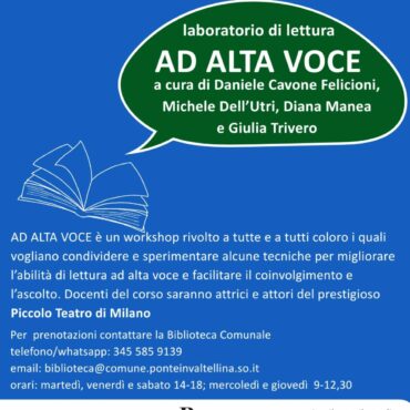 A Ponte in Valtellina arriva Teatro Fuori Porta: la cultura teatrale esce dagli spazi tradizionali e incontra la comunità