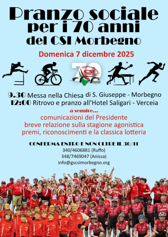 Pranzo sociale per i 70 anni del CSI Morbegno: programma e informazioni 1 IMG 20251113 WA0016