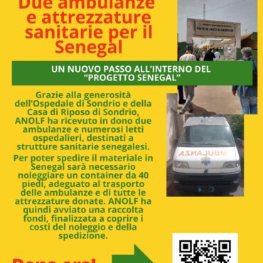 ANOLF Sondrio: due ambulanze e nuove attrezzature sanitarie per il Senegal