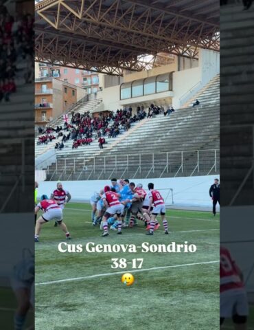 Rugby serie B: Cus Genova – RfCom Sondrio Rugby  38-17
