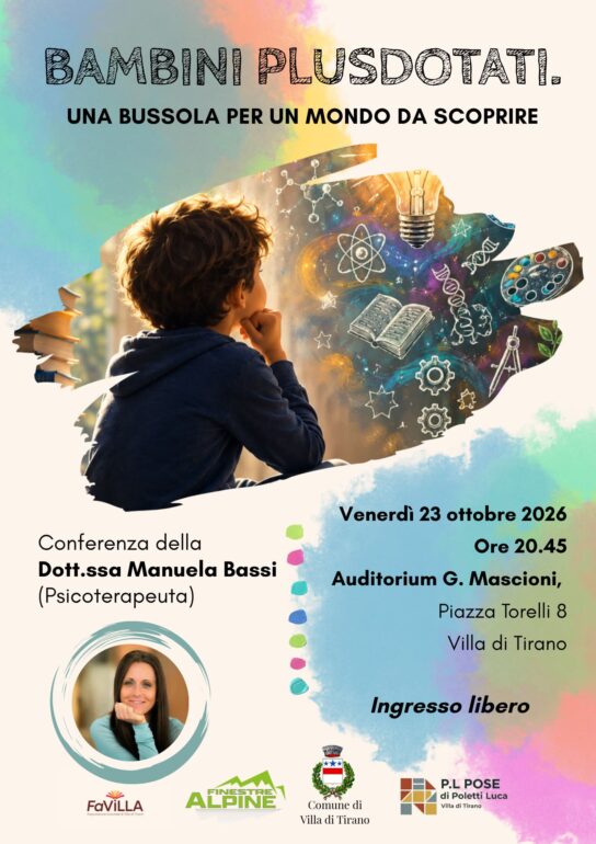 Bambini plusdotati: a Villa di Tirano una conferenza con Manuela Bassi 1 Senza titolo